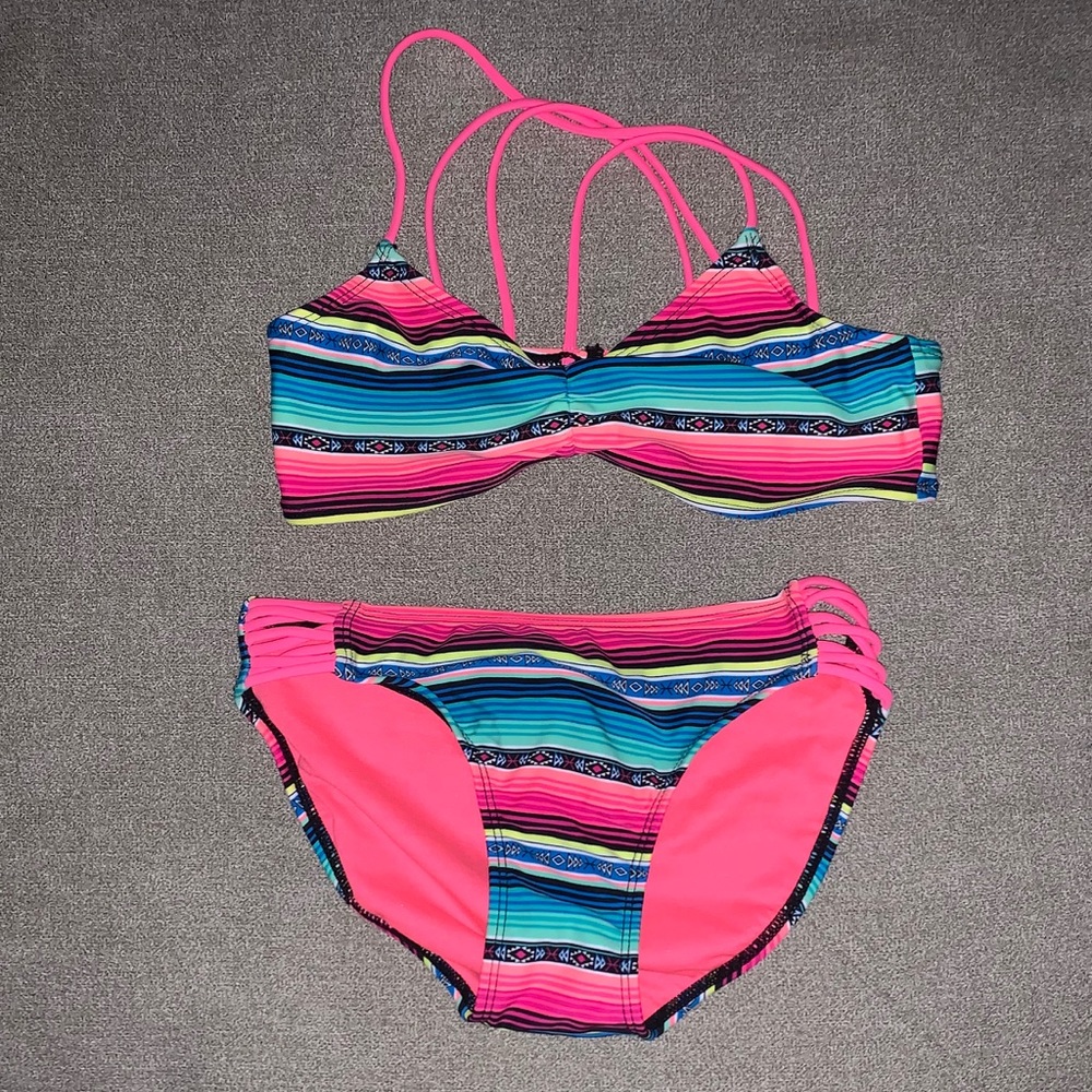 Girl’s Sz 14 Gossip Girl Bikini NEW Bright Colors